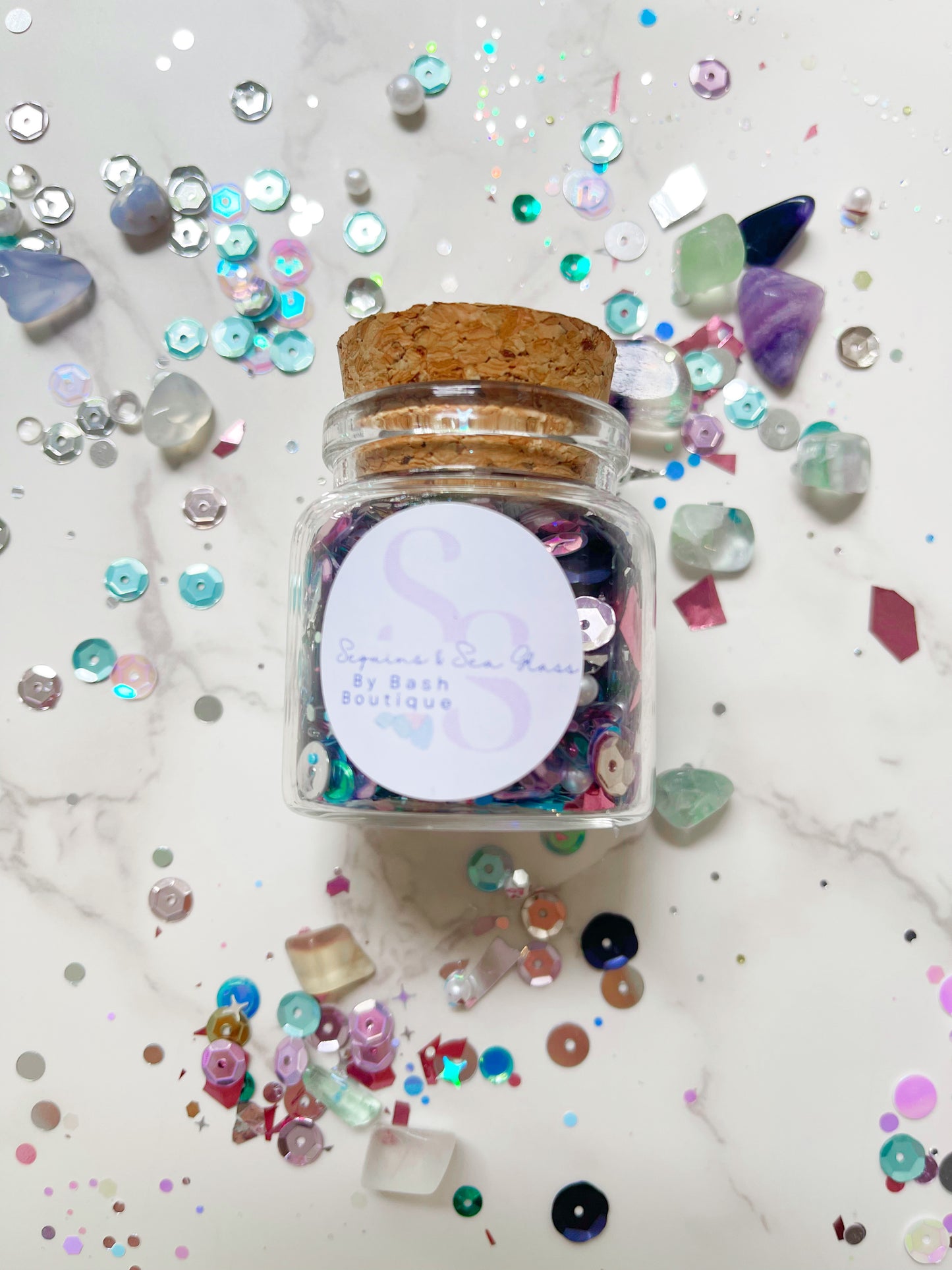 Sequins & Sea Glass - A Sea Of Color