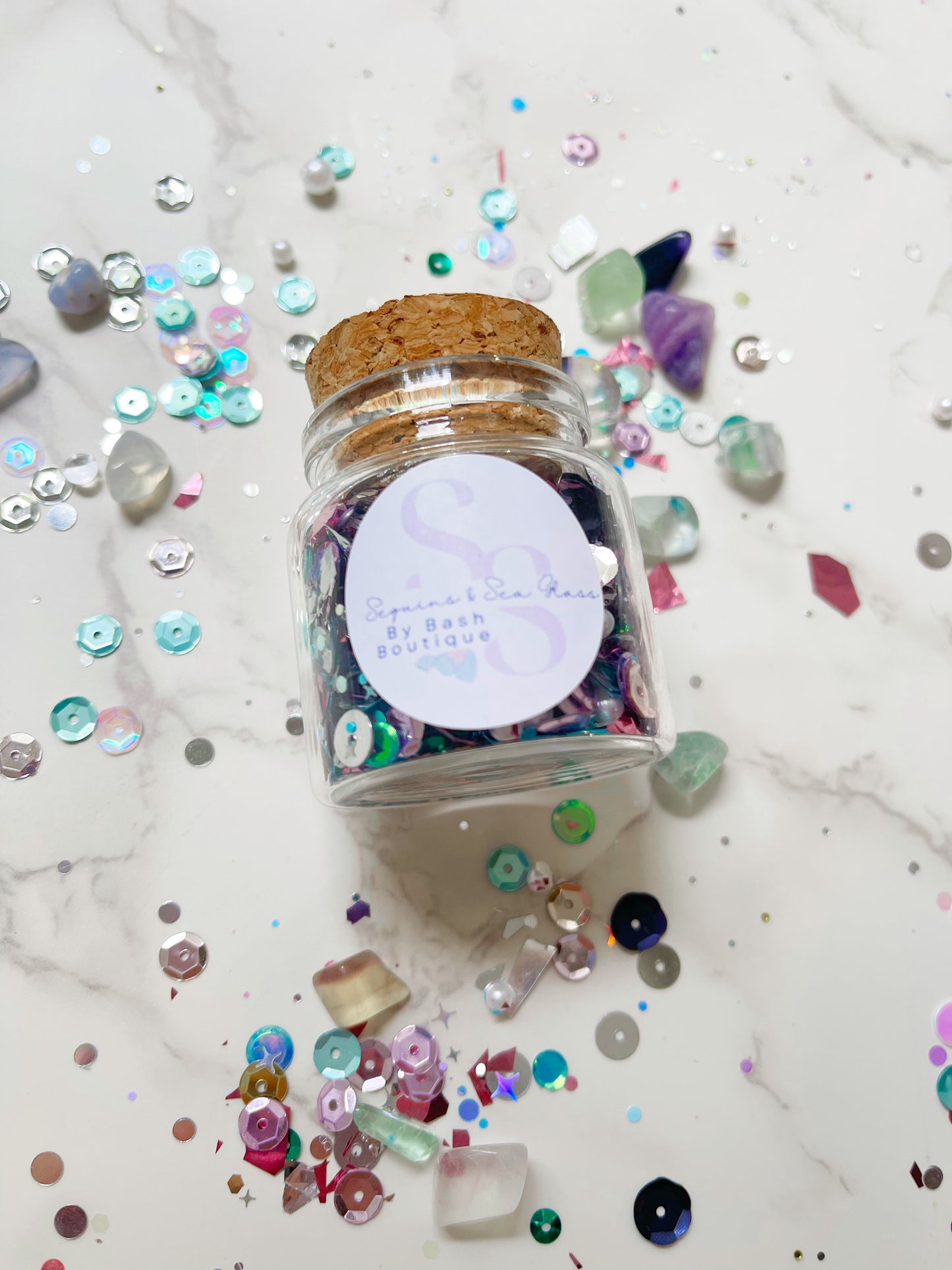 Sequins & Sea Glass - A Sea Of Color