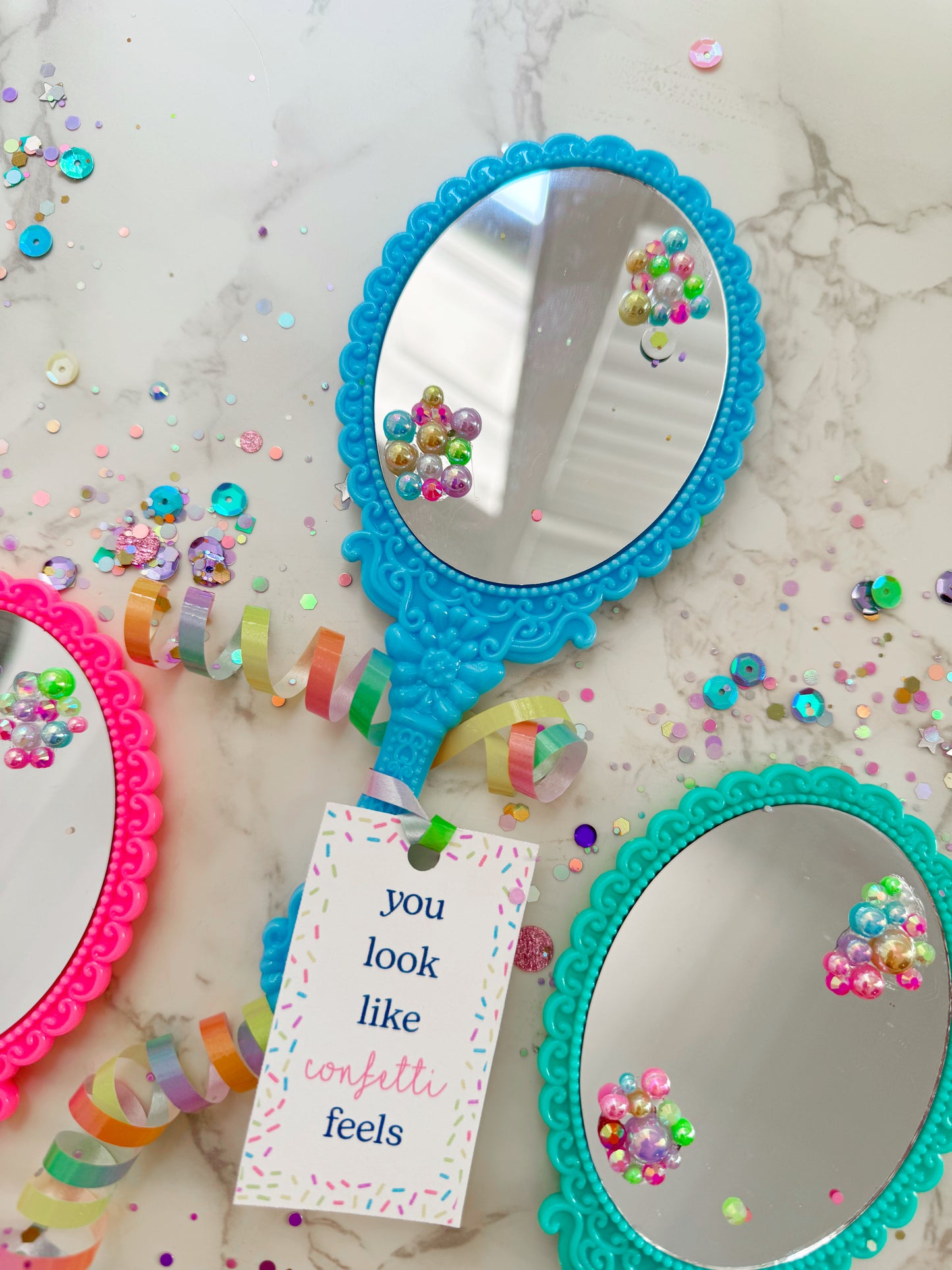 "You Look Like Confetti Feels" Mirror