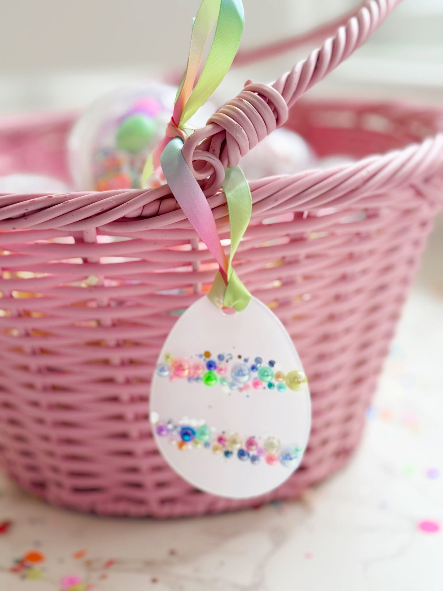 Confetti Easter Egg Tag