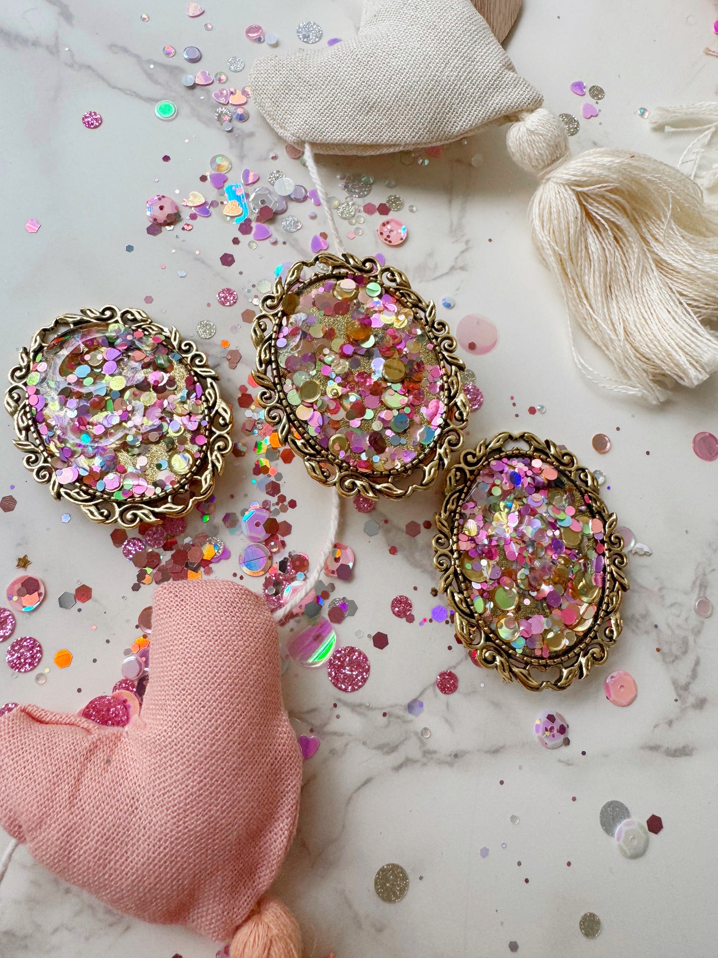 Confetti Brooches
